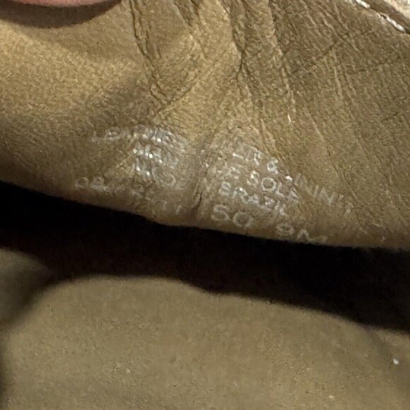 Tory Burch Camel PENNIE LOAFERS Pebble Leather Gold Slip-On Career‎ Womens 9M - Picture 12 of 13